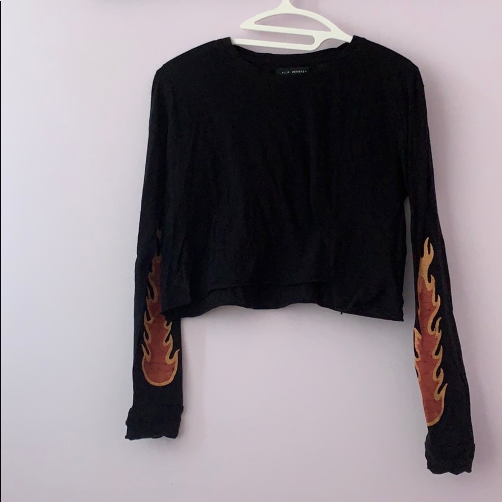 Pacsun fire cropped shirt